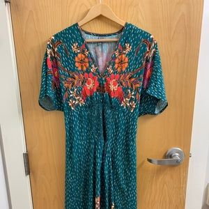 Bl^nk v neck caftan dress